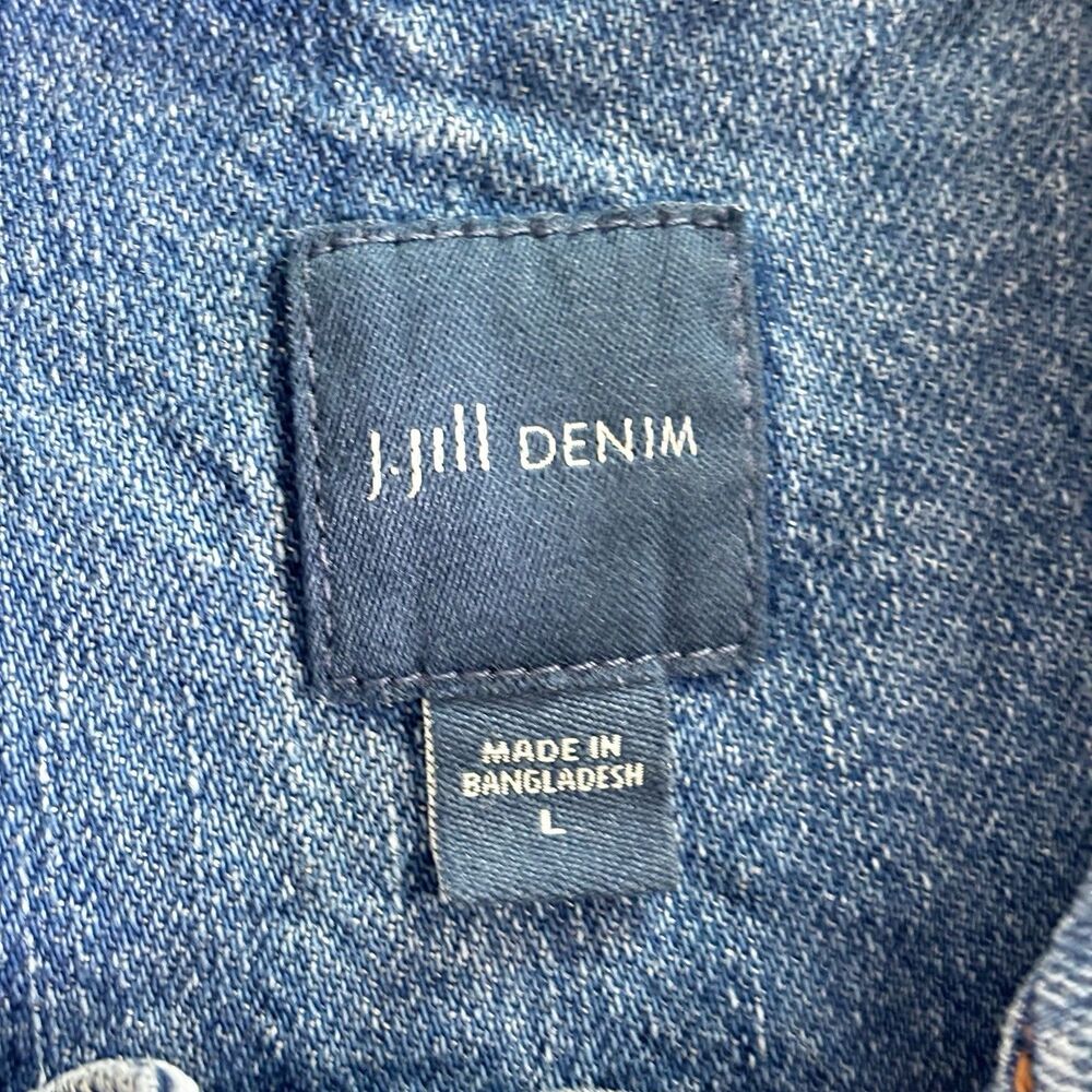 J.Jill Women's Denim Jacket Button Up Blue Jean Coat Size L Casual,Travel - Picture 6 of 8